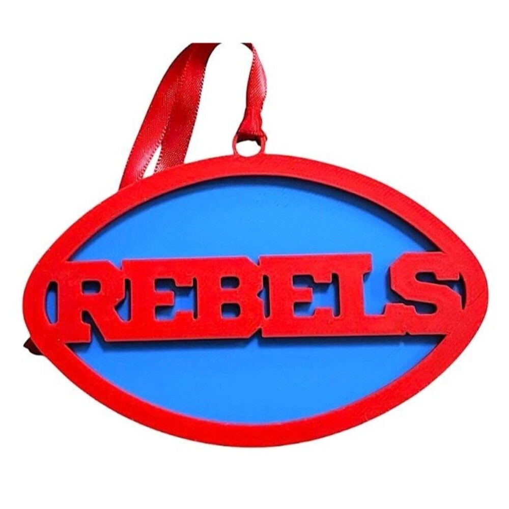 3D Printed 4" Ornament - Rebels - Red over Cyan - O003-0211